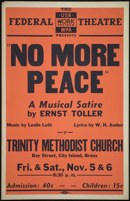 Framed Print : No More Peace, New York, [1937]. Creator: Unknown