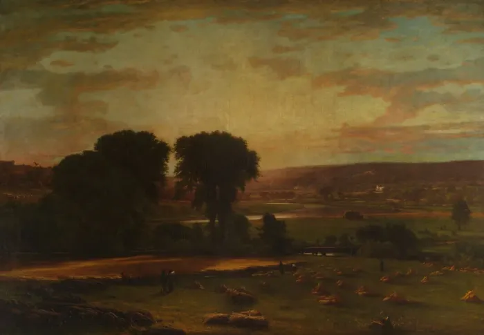 Framed Print : Peace and Plenty, 1865. Creator: George Inness Framed Print : Peace and Plenty, 1865. Creator: George Inness