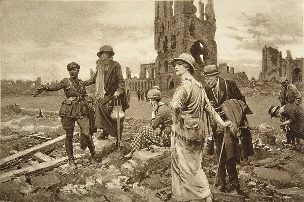 Peace visitors to Flanders scenes of war, c1914-1919