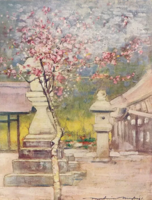 Framed Print : Peach-Blossom, c1887, (1901). Artist: Mortimer L Menpes Framed Print : Peach-Blossom, c1887, (1901). Artist: Mortimer L Menpes