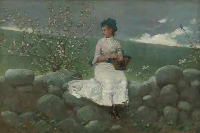 Framed Print : Peach Blossoms, 1878. Creator: Winslow Homer Framed Print : Peach Blossoms, 1878. Creator: Winslow Homer