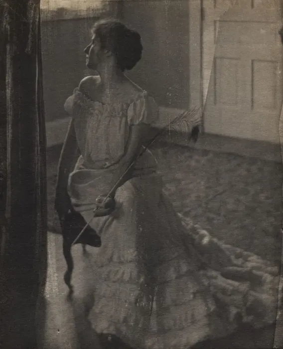 Framed Print : The Peacock Feather, c. 1902. Creator: Clarence H. White (American, 1871-1925) Framed Print : The Peacock Feather, c. 1902. Creator: Clarence H. White (American, 1871-1925)
