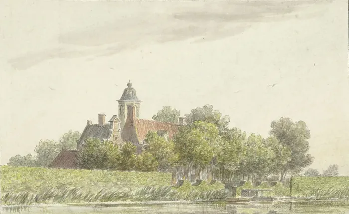 Framed Print : Peacock garden on the Amstel, 1757-1805. Creator: Martinus van der Jagt