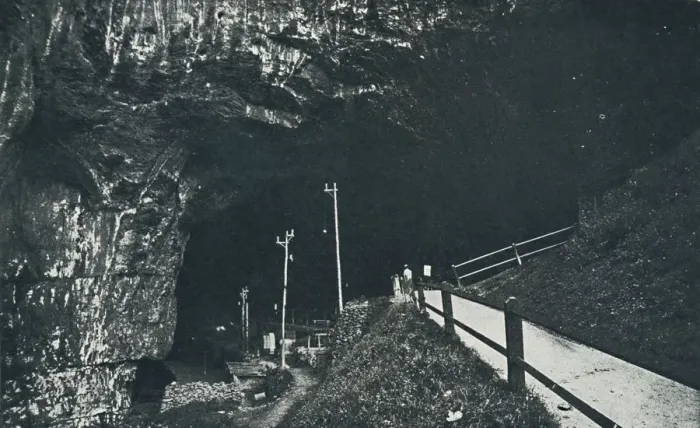 Framed Print : Peak Cavern, 1910. Artist: Photochrom Co Ltd of London Framed Print : Peak Cavern, 1910. Artist: Photochrom Co Ltd of London