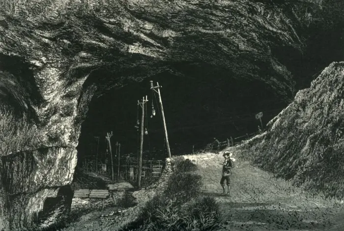 Framed Print : The Peak Cavern, c1870 Framed Print : The Peak Cavern, c1870