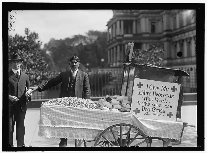 Framed Print : Peanut vendor Steve Vasilakas standing near his cart... between 1916 and 1918. Creator: Harris & Ewing. Peanut vendor Steve Vasilakas standing near his cart... between 1916 and 1918. Creator: Harris & Ewing Framed Print : Peanut vendor Steve Vasilakas standing near his cart... between 1916 and 1918. Creator: Harris & Ewing. Peanut vendor Steve Vasilakas standing near his cart... between 1916 and 1918. Creator: Harris & Ewing