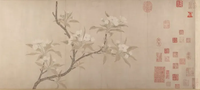 Framed Print : Pear Blossoms, ca. 1280. Creator: Unknown Framed Print : Pear Blossoms, ca. 1280. Creator: Unknown