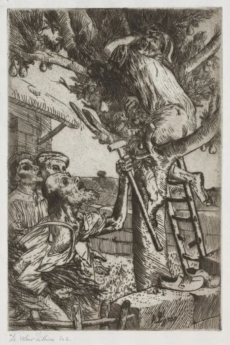 Framed Print : The Pear Thief, No. 1, c. 1890. Creator: Alphonse Legros (French, 1837-1911) Framed Print : The Pear Thief, No. 1, c. 1890. Creator: Alphonse Legros (French, 1837-1911)