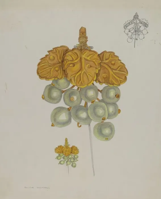 Framed Print : Pearl Pin, 1935  /  1942. Creator: Tulita Westfall