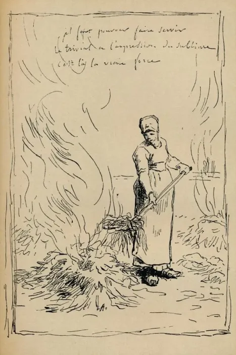 Framed Print : Peasant Burning Weeds, 19th century. Artist: Jean Francois Millet Framed Print : Peasant Burning Weeds, 19th century. Artist: Jean Francois Millet