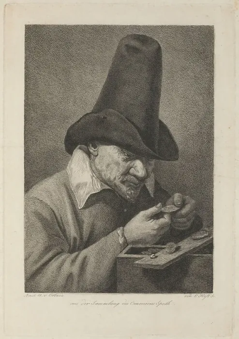 Framed Print : Peasant with Coins, Second Half of the 18th cen Artist: Hess, Carl Ernst Christoph (1755-1828) Framed Print : Peasant with Coins, Second Half of the 18th cen Artist: Hess, Carl Ernst Christoph (1755-1828)