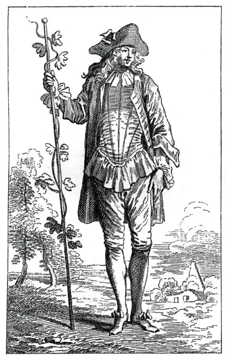 Framed Print : Peasant Costume, (1885). Artist: Jean-Antoine Watteau Framed Print : Peasant Costume, (1885). Artist: Jean-Antoine Watteau