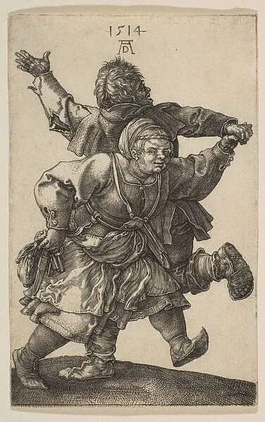 Peasant Couple Dancing, 1514. Creator: Albrecht Durer