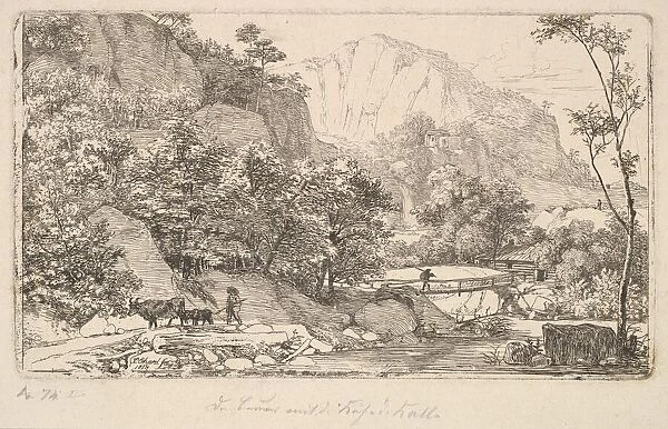 Peasant with Cow and Calf, in the Unterberg near the Berchtesgaden, 1818