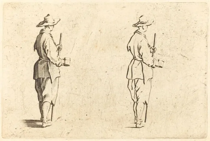 Framed Print : Peasant with a Cup, c. 1622. Creator: Jacques Callot Framed Print : Peasant with a Cup, c. 1622. Creator: Jacques Callot
