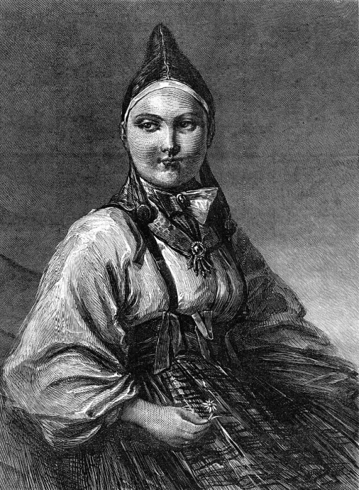 Framed Print : A Peasant of Dalecarlia by E. Lundgren, 1870. Creator: Unknown Framed Print : A Peasant of Dalecarlia by E. Lundgren, 1870. Creator: Unknown