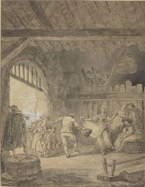 The Peasant Dance, c. 1770 / 1775. Creator: Hubert Robert
