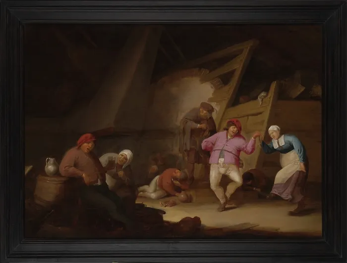 Framed Print : Peasant Dance, c1640-50. Creator: Anthonie Victoryns Framed Print : Peasant Dance, c1640-50. Creator: Anthonie Victoryns