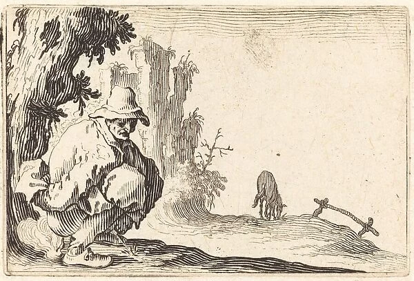 Peasant Defecating, c. 1622. Creator: Jacques Callot