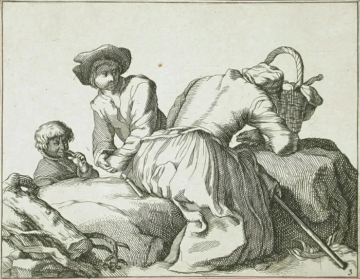 Framed Print : Peasant Family, 17th century. Creator: Unknown Framed Print : Peasant Family, 17th century. Creator: Unknown