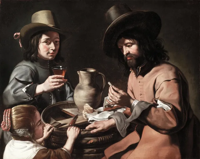 Framed Print : A Peasant Family, c1650. Creator: Master of the Games Framed Print : A Peasant Family, c1650. Creator: Master of the Games