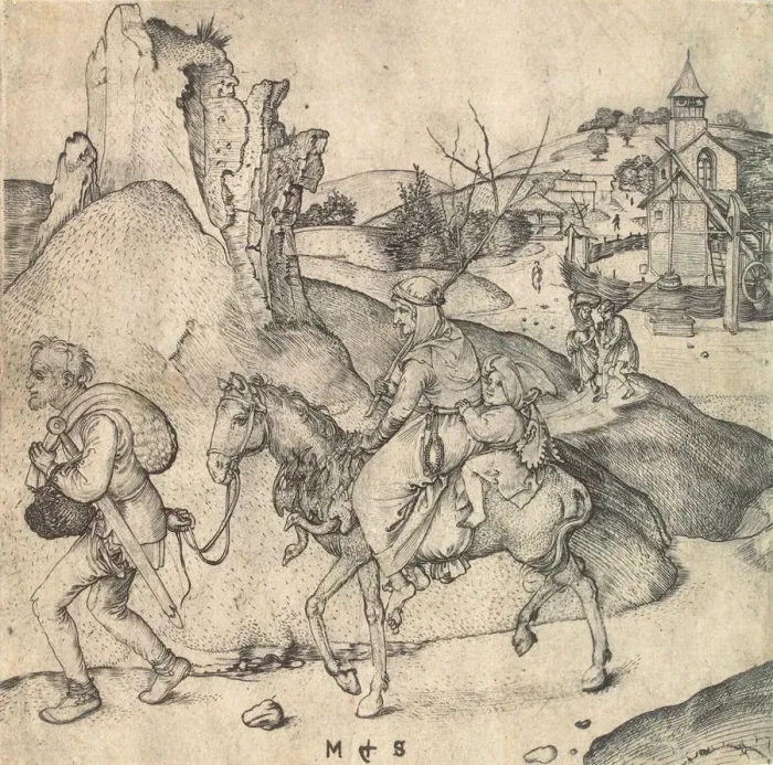 Framed Print : Peasant Family Going to the Market, between 1473 and 1475 Framed Print : Peasant Family Going to the Market, between 1473 and 1475