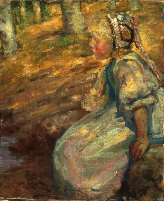 Framed Print : Peasant Girl, 1900. Creator: Alice Pike Barney Framed Print : Peasant Girl, 1900. Creator: Alice Pike Barney