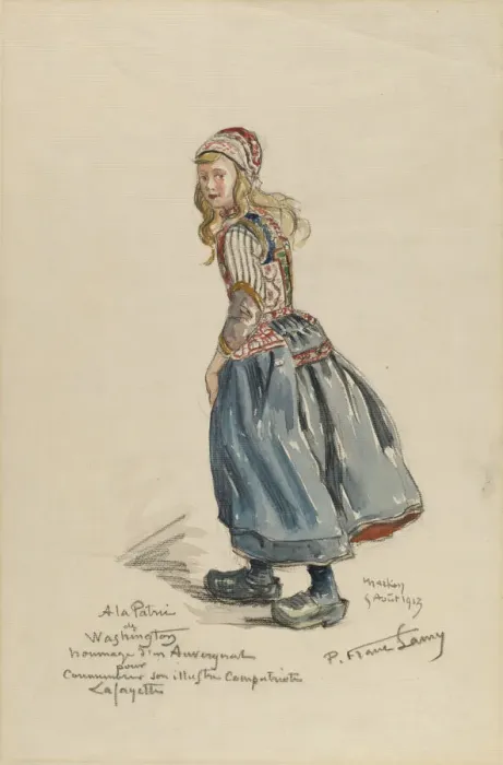 Framed Print : Peasant Girl, 1913. Creator: Pierre Franc Lamy Framed Print : Peasant Girl, 1913. Creator: Pierre Franc Lamy