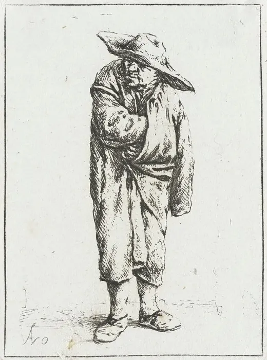 Framed Print : Peasant with His Hand in His Cloak, c1638. Creator: Adriaen van Ostade Framed Print : Peasant with His Hand in His Cloak, c1638. Creator: Adriaen van Ostade