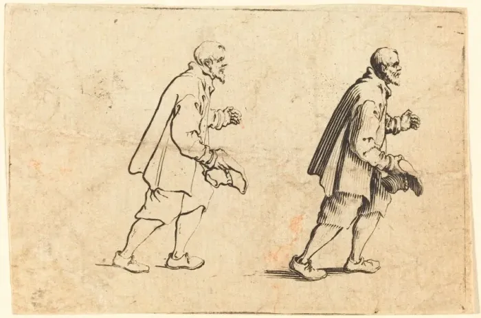 Framed Print : Peasant with Hat in Hand, c. 1622. Creator: Jacques Callot Framed Print : Peasant with Hat in Hand, c. 1622. Creator: Jacques Callot