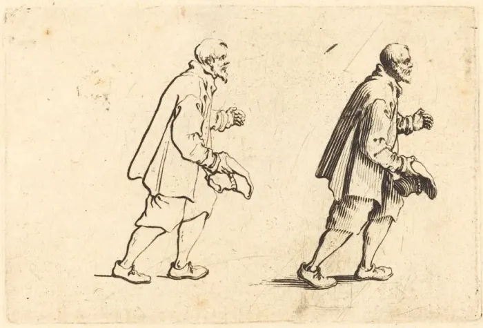 Framed Print : Peasant with Hat in Hand, c. 1622. Creator: Jacques Callot Framed Print : Peasant with Hat in Hand, c. 1622. Creator: Jacques Callot