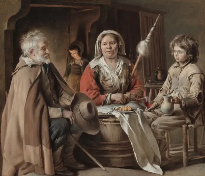 Framed Print : Peasant Interior, c. 1645. Creator: Louis Le Nain Framed Print : Peasant Interior, c. 1645. Creator: Louis Le Nain