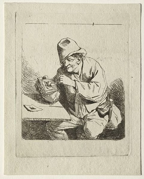 Peasant Lighting his Pipe, mid 1600s. Creator: Cornelis Pietersz Bega (Dutch, 1631  /  32-1664)