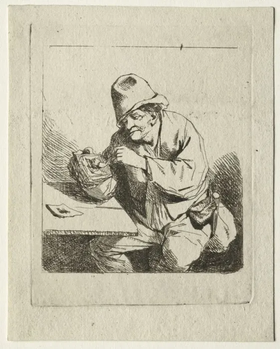 Framed Print : Peasant Lighting his Pipe, mid 1600s. Creator: Cornelis Pietersz Bega (Dutch, 1631 / 32-1664) Framed Print : Peasant Lighting his Pipe, mid 1600s. Creator: Cornelis Pietersz Bega (Dutch, 1631 / 32-1664)