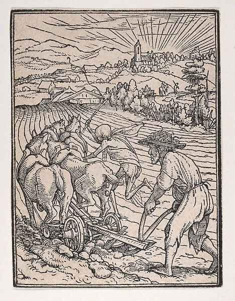 The Peasant (or Ploughman), from The Dance of Death, ca. 1526, published 1538