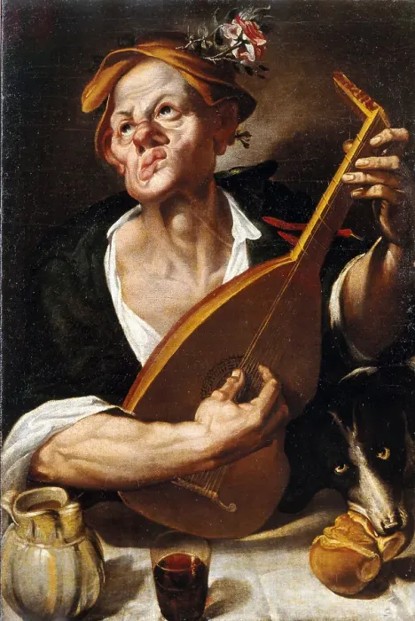 Framed Print : Peasant playing the lute, ca. 1575. Creator: Passerotti (Passarotti), Bartolomeo (1529-1592) Framed Print : Peasant playing the lute, ca. 1575. Creator: Passerotti (Passarotti), Bartolomeo (1529-1592)