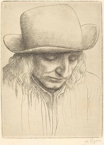 Peasant in a Round Hat (Paysan avec chapeau rond). Creator: Alphonse Legros