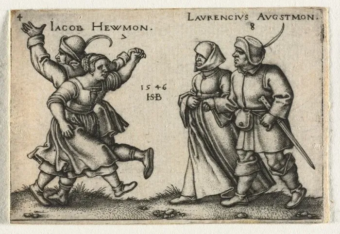 Framed Print : The Peasant Wedding or the Twelve Months: 7 Jacob Hewmon 8-Laurencius Augstmon, 1546