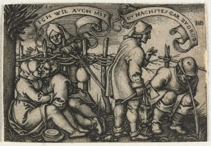 Framed Print : The Peasant Wedding or the Twelve Months: No. 10, 1546. Creator: Hans Sebald Beham (German Framed Print : The Peasant Wedding or the Twelve Months: No. 10, 1546. Creator: Hans Sebald Beham (German