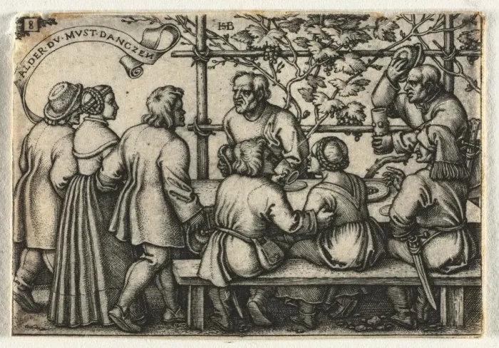 Framed Print : The Peasant Wedding or the Twelve Months: No. 8, 1546. Creator: Hans Sebald Beham (German Framed Print : The Peasant Wedding or the Twelve Months: No. 8, 1546. Creator: Hans Sebald Beham (German