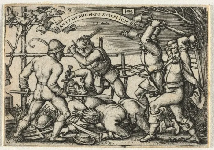 Framed Print : The Peasant Wedding or the Twelve Months: No. 9, 1547. Creator: Hans Sebald Beham (German Framed Print : The Peasant Wedding or the Twelve Months: No. 9, 1547. Creator: Hans Sebald Beham (German