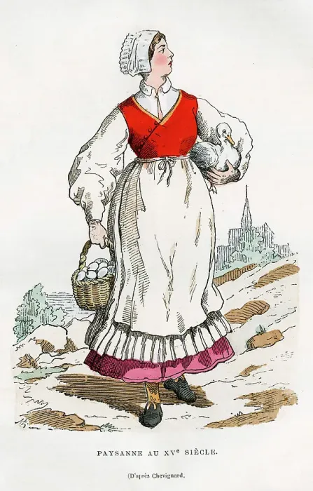 Framed Print : Peasant woman, 15th century (1882-1884) Framed Print : Peasant woman, 15th century (1882-1884)