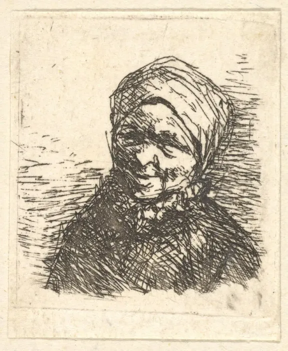 Framed Print : Peasant Woman, 1610-85. Creator: Adriaen van Ostade Framed Print : Peasant Woman, 1610-85. Creator: Adriaen van Ostade