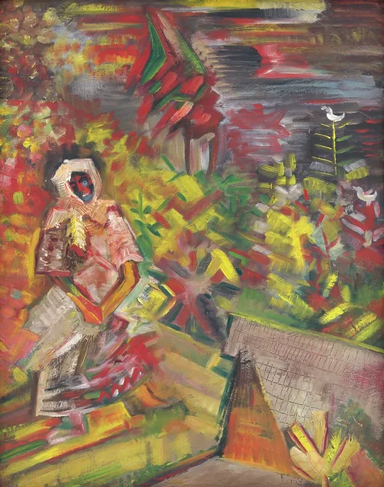 Framed Print : Peasant Woman, 1940. Creator: Arnold Peter Weisz-Kubincan