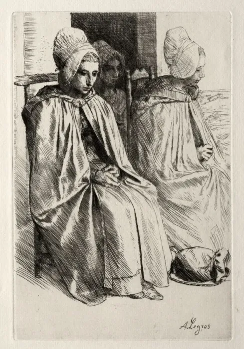 Framed Print : Peasant Woman in the Neighborhood of Boulogne. Creator: Alphonse Legros (French, 1837-1911) Framed Print : Peasant Woman in the Neighborhood of Boulogne. Creator: Alphonse Legros (French, 1837-1911)