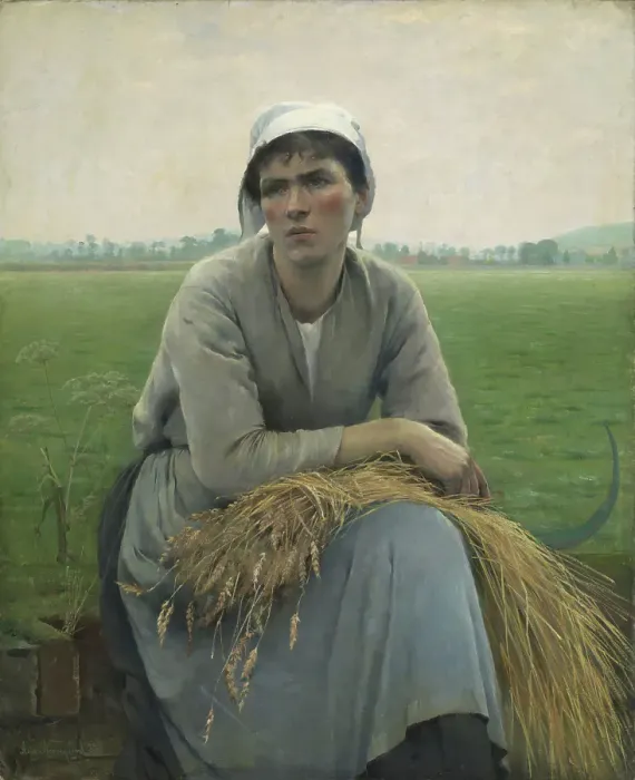 Framed Print : Peasant Woman from Normandy, 1889. Creator: Asta Norregaard Framed Print : Peasant Woman from Normandy, 1889. Creator: Asta Norregaard