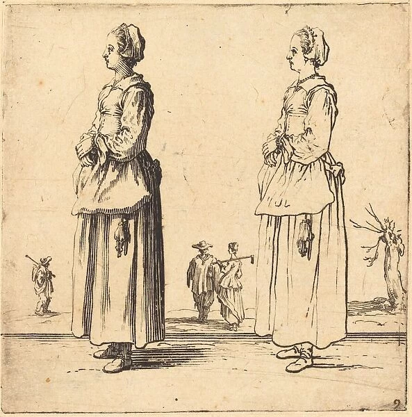 Peasant Woman, in Profile, Facing Left, 1617 and 1621. Creator: Jacques Callot