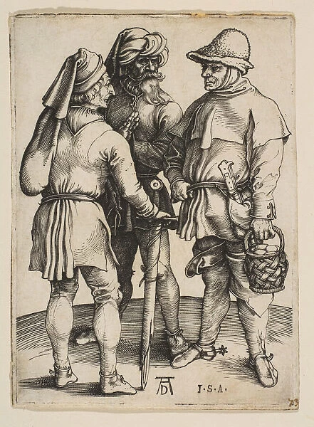 Three Peasants in Conversation, ca. 1497. Creator: Albrecht Durer