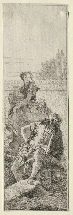 Framed Print : Two Peasants. Creator: Giovanni Domenico Tiepolo (Italian, 1727-1804) Framed Print : Two Peasants. Creator: Giovanni Domenico Tiepolo (Italian, 1727-1804)