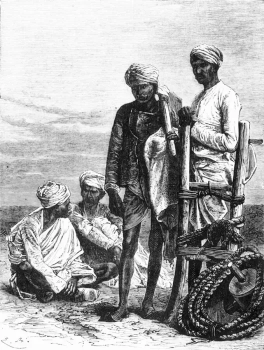 Framed Print : Peasants of the Doab, c1891. Creator: James Grant Framed Print : Peasants of the Doab, c1891. Creator: James Grant
